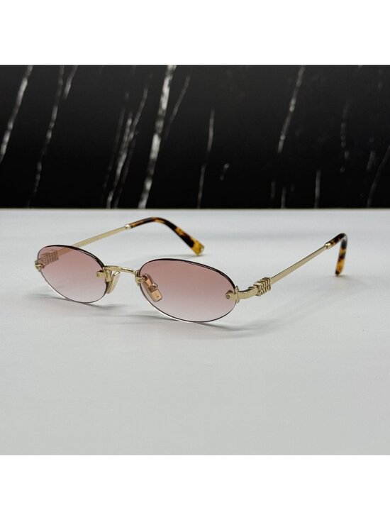 New Miu Miu MUA54S ZVN70O Pink Gold Women Sunglasses Miu Miu MU A54S main image 3